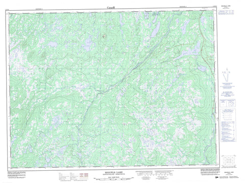 002D12 Miguels Lake Canadian topographic map, 1:50,000 scale