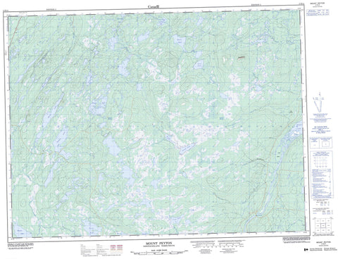 002D14 Mount Peyton Canadian topographic map, 1:50,000 scale