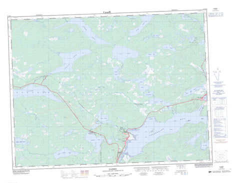 002D16 Gambo Canadian topographic map, 1:50,000 scale