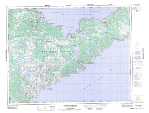 002E13 Nippers Harbour Canadian topographic map, 1:50,000 scale