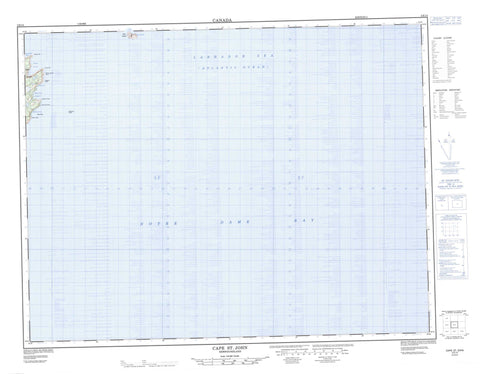 002E14 Cape St  John Canadian topographic map, 1:50,000 scale