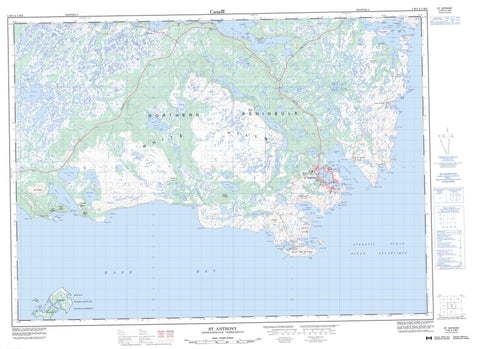 002M05 St Anthony Canadian topographic map, 1:50,000 scale