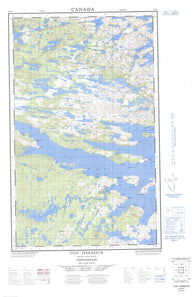 003D05W Fox Harbour Canadian topographic map, 1:50,000 scale