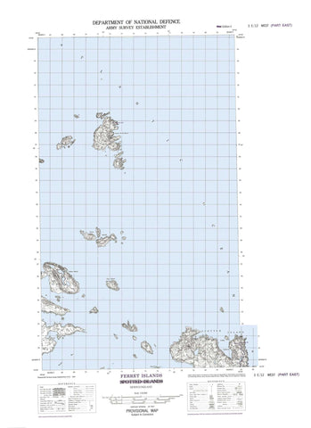 003E12 Ferret Islands Canadian topographic map, 1:50,000 scale