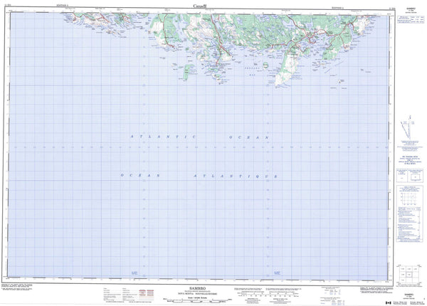 011D05 Sambro Canadian topographic map, 1:50,000 scale