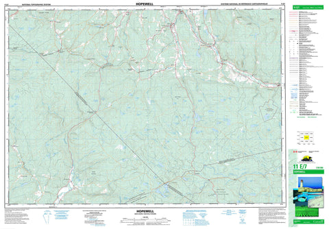 011E07 Hopewell Canadian topographic map, 1:50,000 scale
