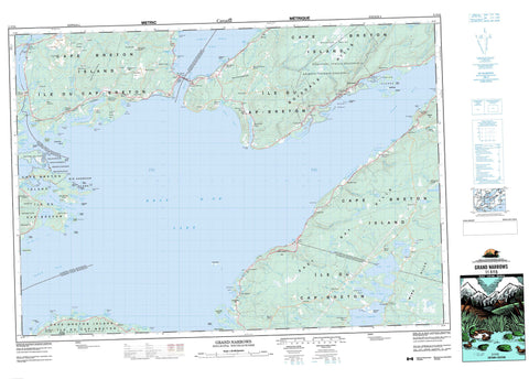011F15 Grand Narrows Canadian topographic map, 1:50,000 scale