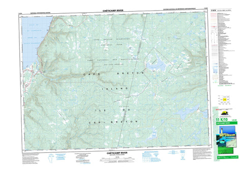 011K10 Cheticamp River Canadian topographic map, 1:50,000 scale