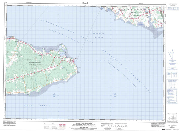 011L04 Cape Tormentine Canadian topographic map, 1:50,000 scale