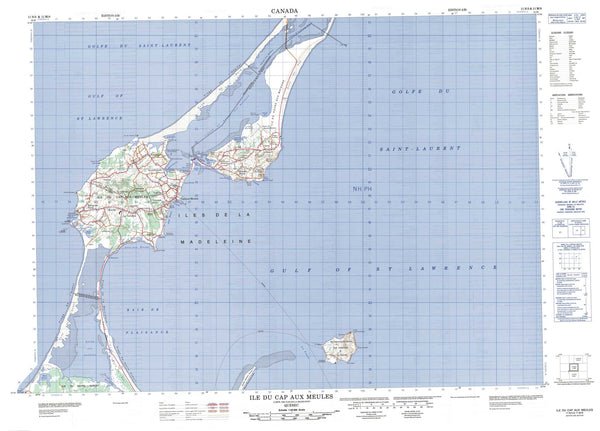 011N05 Ile Du Cap Aux Meules Canadian topographic map, 1:50,000 scale
