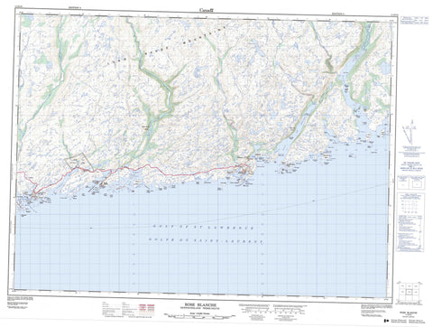 011O10 Rose Blanche Canadian topographic map, 1:50,000 scale