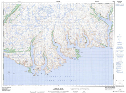 011P10 Cape La Hune Canadian topographic map, 1:50,000 scale