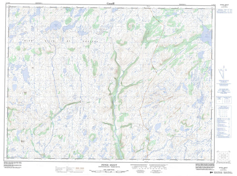 011P13 Peter Snout Canadian topographic map, 1:50,000 scale