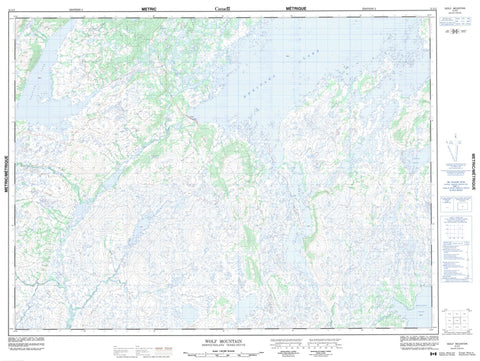 012A02 Wolf Mountain Canadian topographic map, 1:50,000 scale