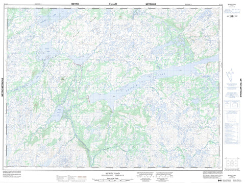 012A03 Burnt Pond Canadian topographic map, 1:50,000 scale