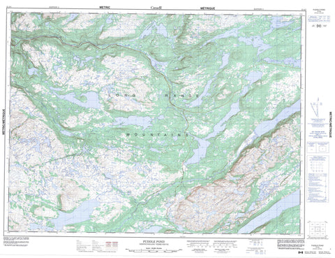 012A05 Puddle Pond Canadian topographic map, 1:50,000 scale