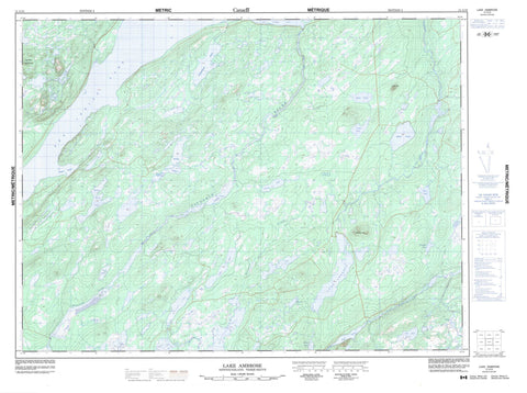 012A10 Lake Ambrose Canadian topographic map, 1:50,000 scale