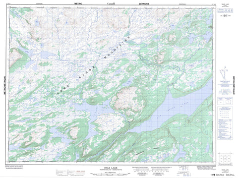 012A11 Star Lake Canadian topographic map, 1:50,000 scale