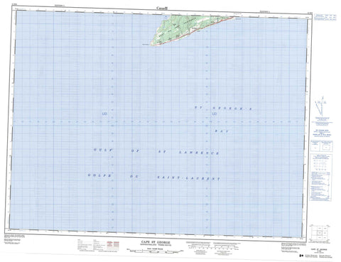012B06 Cape St George Canadian topographic map, 1:50,000 scale