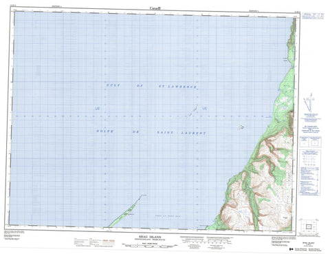 012B15 Shag Island Canadian topographic map, 1:50,000 scale