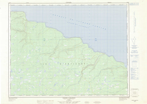 012E10 Pointe Carleton Canadian topographic map, 1:50,000 scale