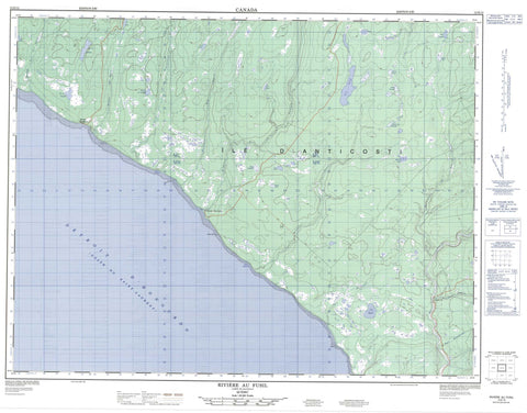 012E12 Riviere Au Fusil Canadian topographic map, 1:50,000 scale