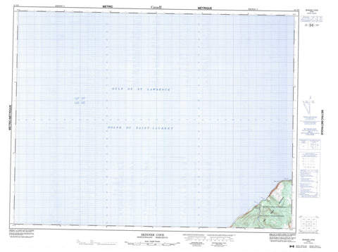 012G09 Skinner Cove Canadian topographic map, 1:50,000 scale