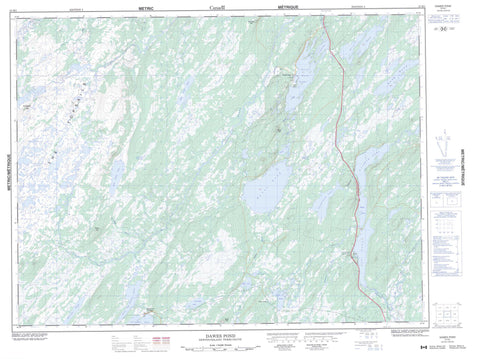 012H01 Dawes Pond Canadian topographic map, 1:50,000 scale