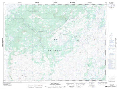 012H02 The Topsails Canadian topographic map, 1:50,000 scale
