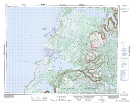012H13 St Pauls Inlet Canadian topographic map, 1:50,000 scale