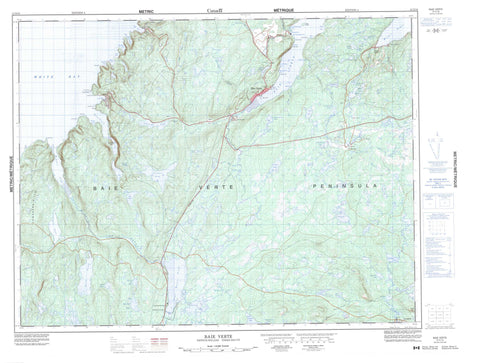 012H16 Baie Verte Canadian topographic map, 1:50,000 scale