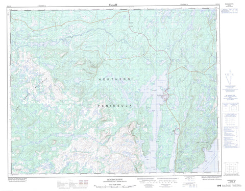 012I16 Roddickton Canadian topographic map, 1:50,000 scale