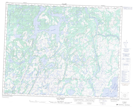 012J12 Lac Triquet Canadian topographic map, 1:50,000 scale