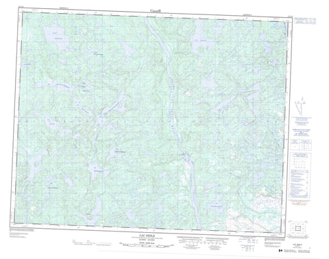 012J13 Lac Nesle Canadian topographic map, 1:50,000 scale