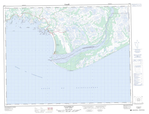 012K04 Natashquan Canadian topographic map, 1:50,000 scale