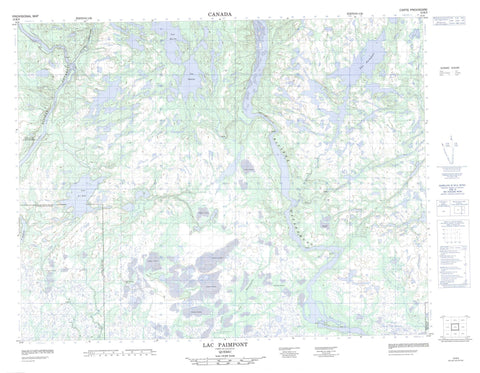 012K05 Lac Paimpont Canadian topographic map, 1:50,000 scale