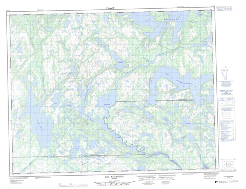 012K06 Lac Kegashka Canadian topographic map, 1:50,000 scale