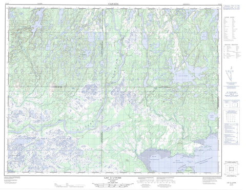 012L06 Lac A L Ours Canadian topographic map, 1:50,000 scale