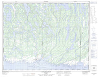 012L07 Baie Johan Beetz Canadian topographic map, 1:50,000 scale