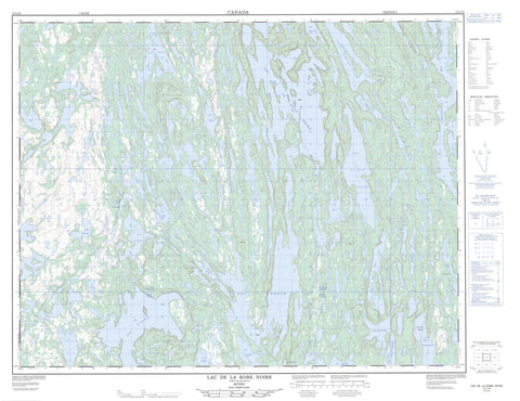012L10 Lac De La Robe Noire Canadian topographic map, 1:50,000 scale