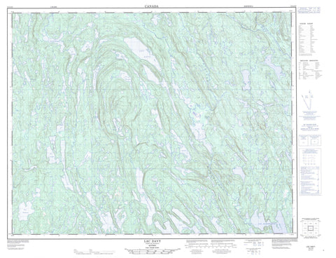 012L15 Lac Davy Canadian topographic map, 1:50,000 scale
