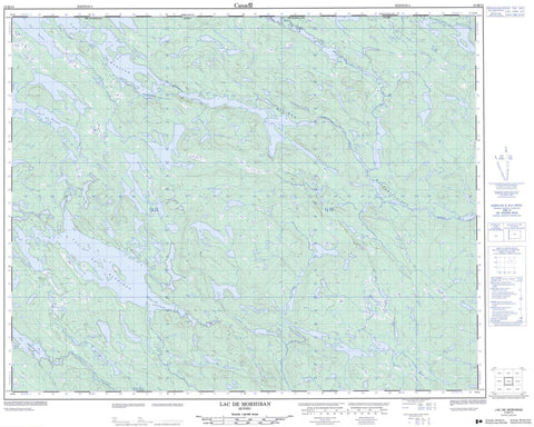 012M15 Lac De Morhiban Canadian topographic map, 1:50,000 scale