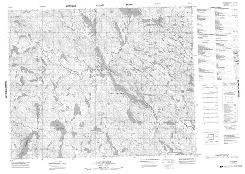012N11 Lac Du Nort Canadian topographic map, 1:50,000 scale