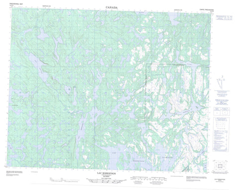 012O03 Lac Robertson Canadian topographic map, 1:50,000 scale