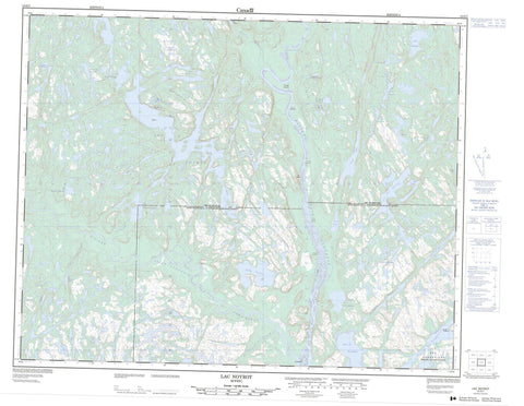 012O07 Lac Noyrot Canadian topographic map, 1:50,000 scale