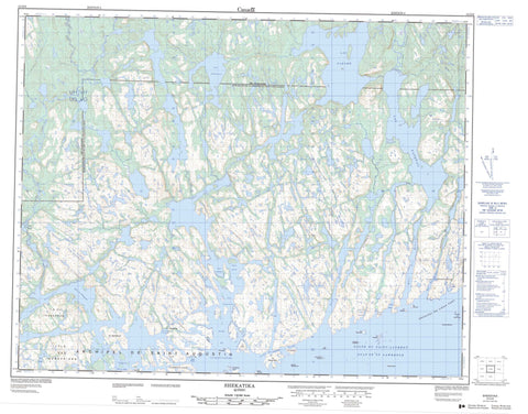 012O08 Shekatika Canadian topographic map, 1:50,000 scale
