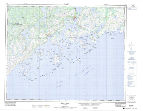 012P05 Vieux Fort Canadian topographic map, 1:50,000 scale