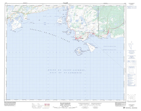 012P06 Blanc Sablon Canadian topographic map, 1:50,000 scale