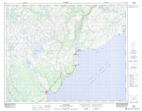 012P10 Pinware Canadian topographic map, 1:50,000 scale