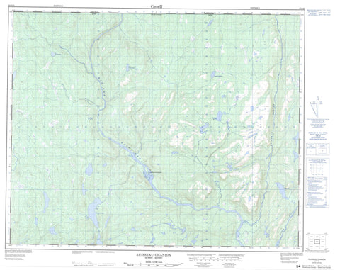012P13 Ruisseau Chanion Canadian topographic map, 1:50,000 scale